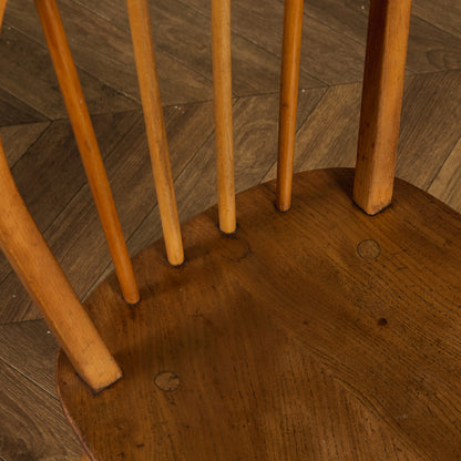 アーコール ERCOL ヴィンテージ 4本 スポーク フープバックチェア ネイビーブルーラベル #89767