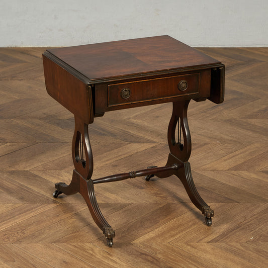 英国 クラシック ハープモチーフ バタフライ サイドテーブル