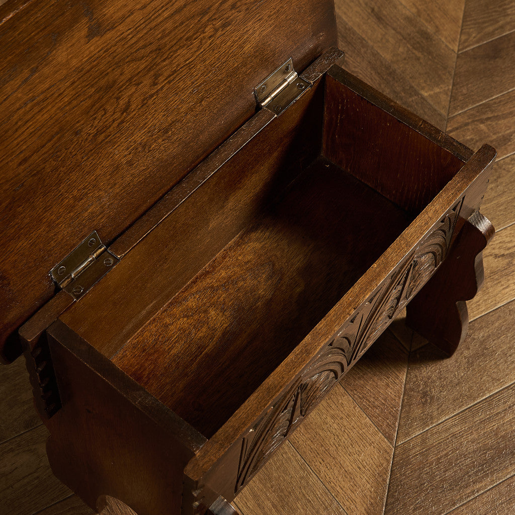 英国 クラシック 収納付 サイドテーブル