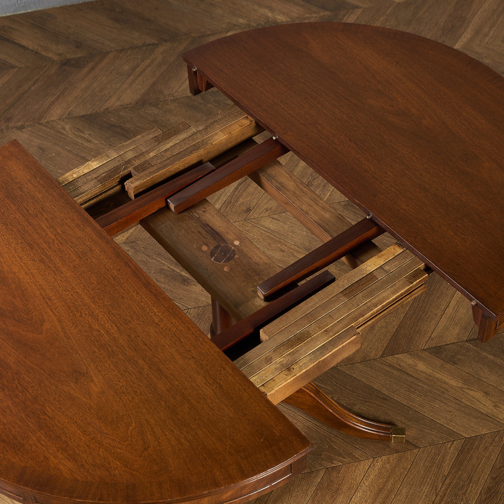 英国 クラシック エクステンション ラウンド ロング ダイニングテーブル