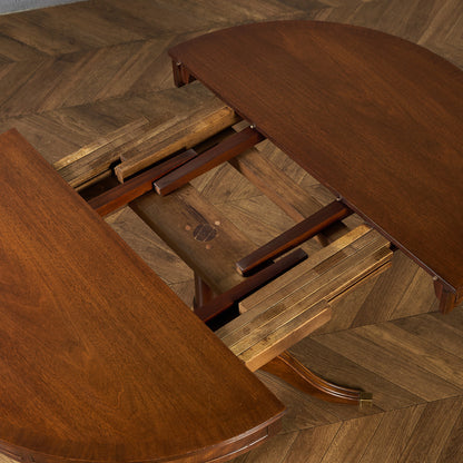 英国 クラシック エクステンション ラウンド ロング ダイニングテーブル