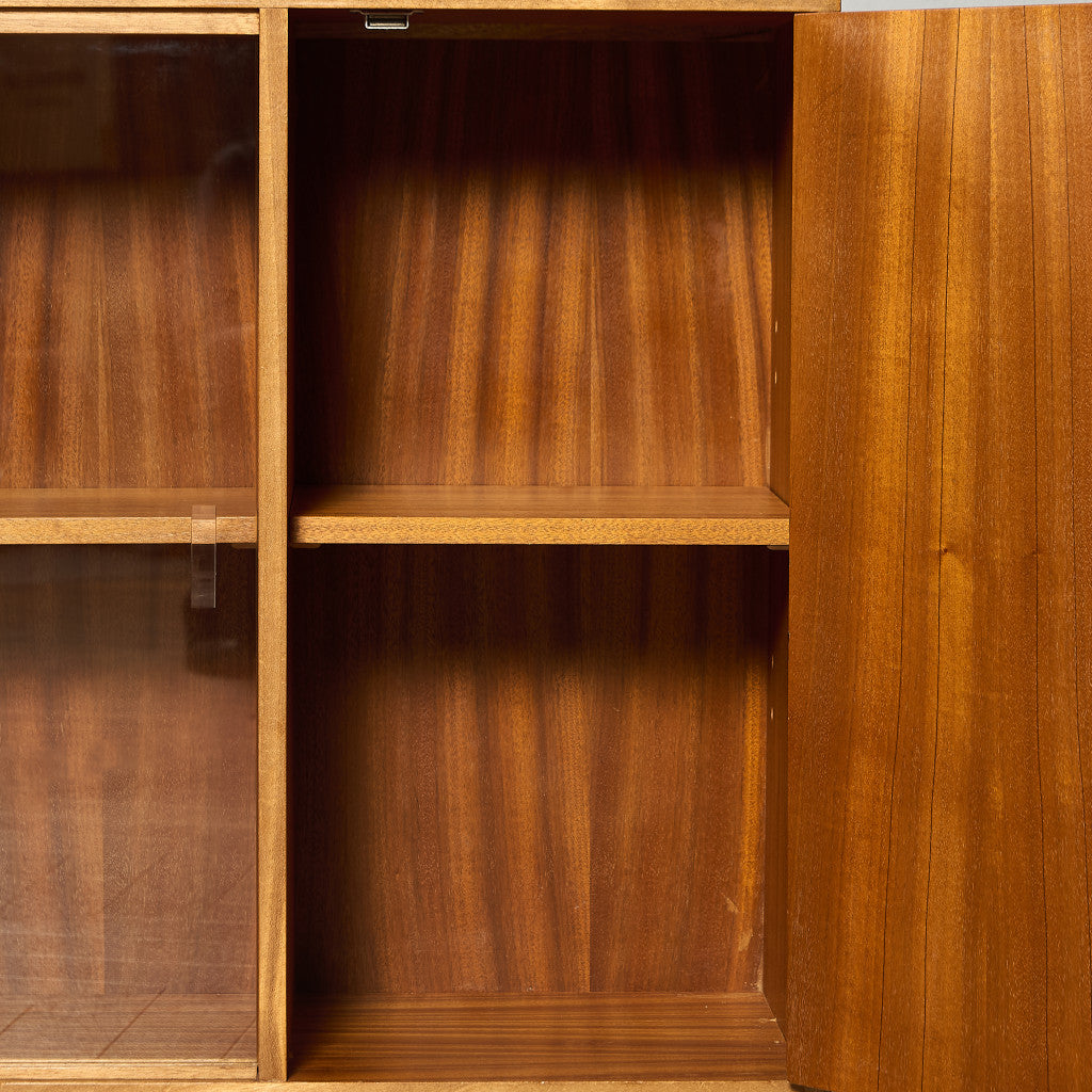 Cumbrae ヴィンテージ ナロー ガラス ブックケース 食器棚