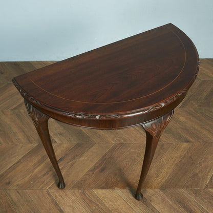 英国製 ハーフムーンテーブル