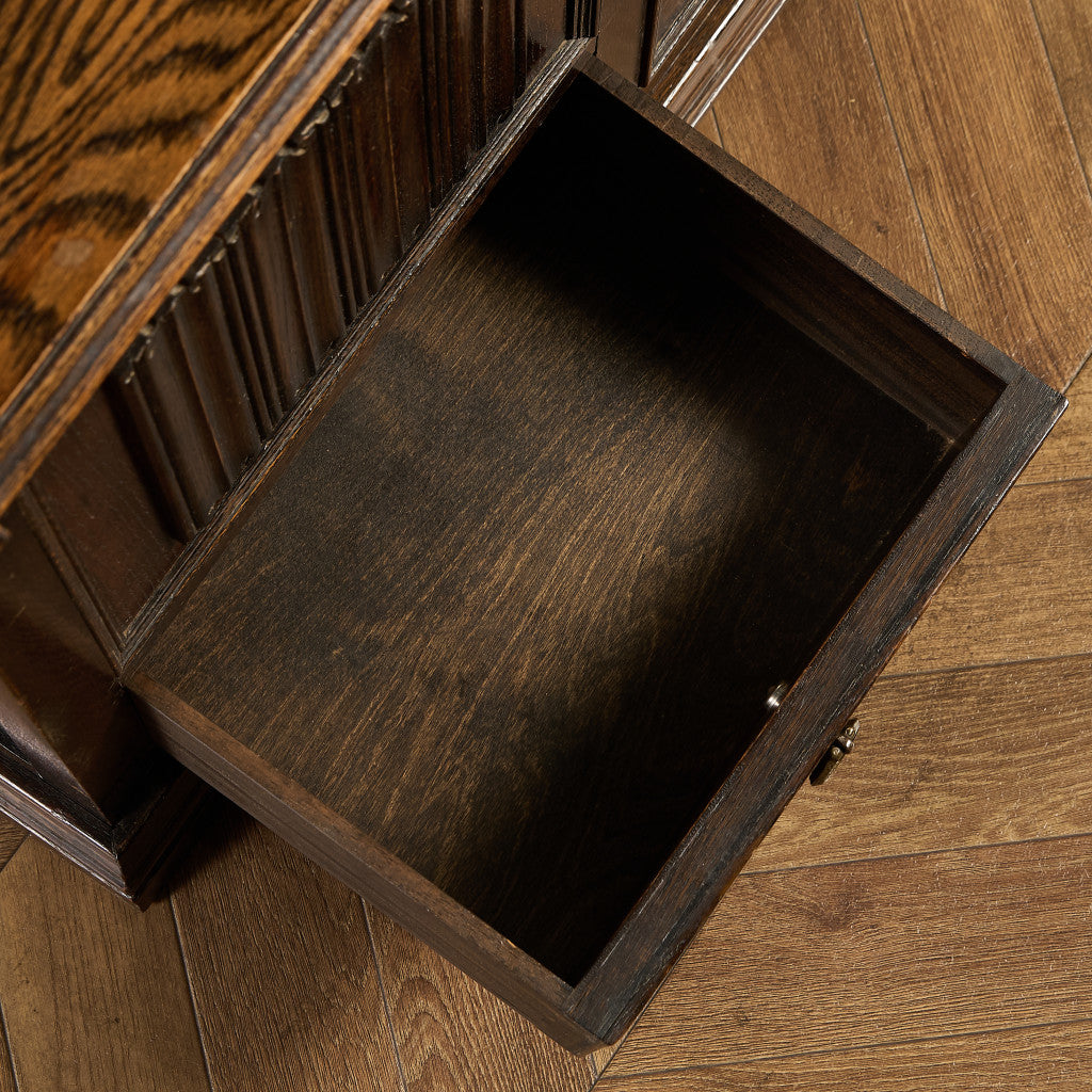 英国 クラシック オーク材 ブランケットボックス