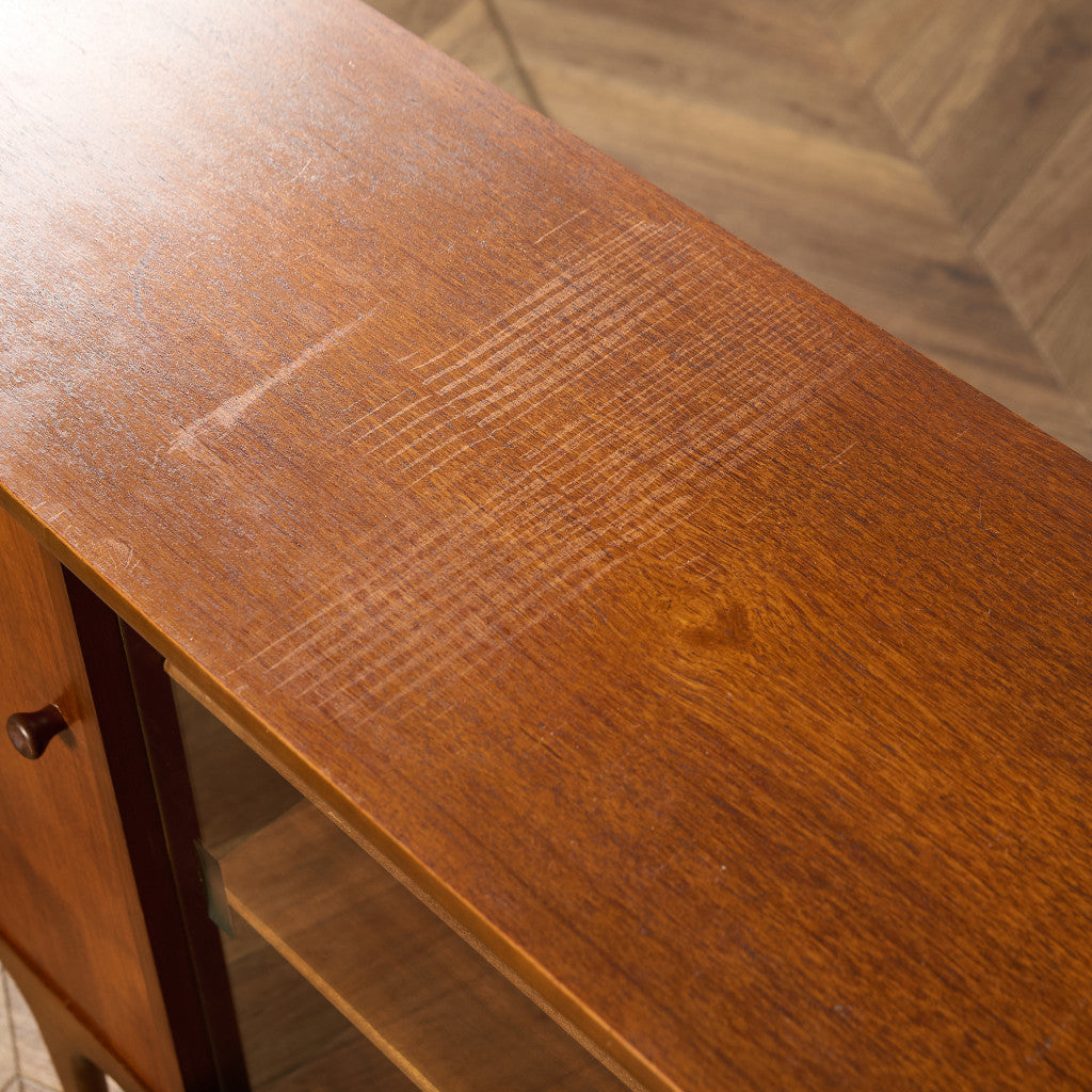 英国 ヴィンテージ ナロー ガラス ブックケース