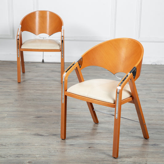 イタリアモダン アームチェア2脚セット