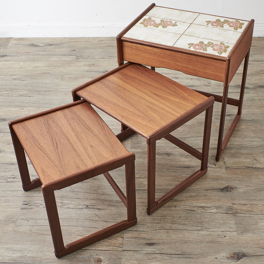 タイルトップ ドロワーネストテーブル (3566D)