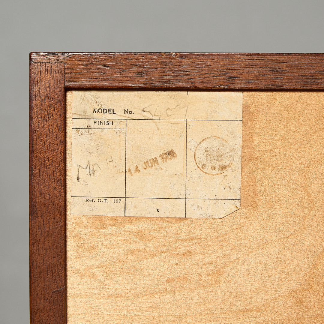 英国 ヴィンテージ ナロー ガラス ブックケース 食器棚