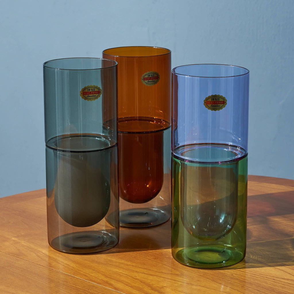 DW VASE Lsize / Amber×Gray