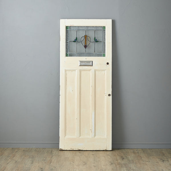 英国アンティーク ステンドグラス 木製ドア