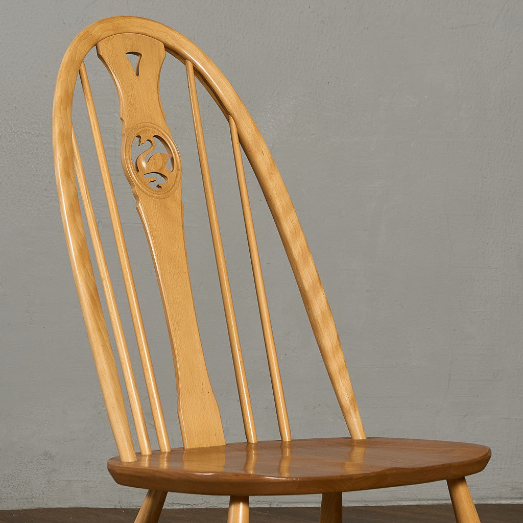 アーコール ERCOL スワンバックチェア ラウンドメタルラベル #97076