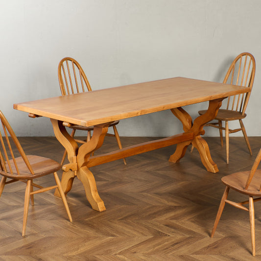 西欧製 Xレッグ ロング リフェクトリーテーブル