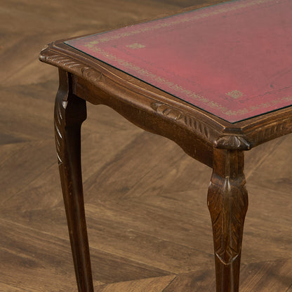 英国 クラシック ガラストップ ネストテーブル