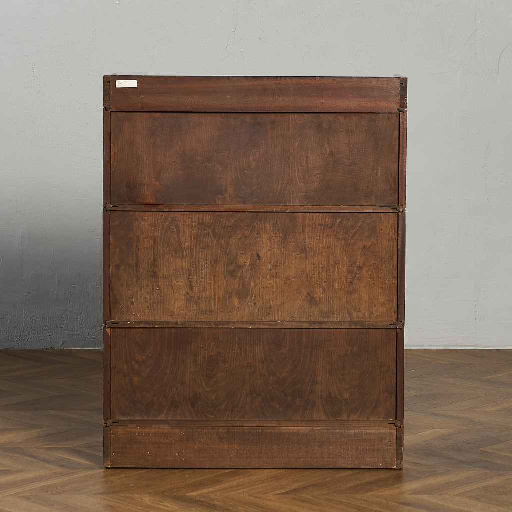 英国 クラシック 3段 スタッキング ブックケース