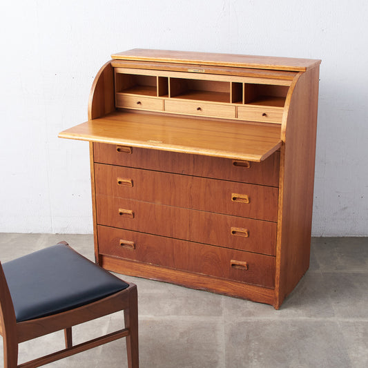 英国ヴィンテージ ロールトップ ライティングビューロー