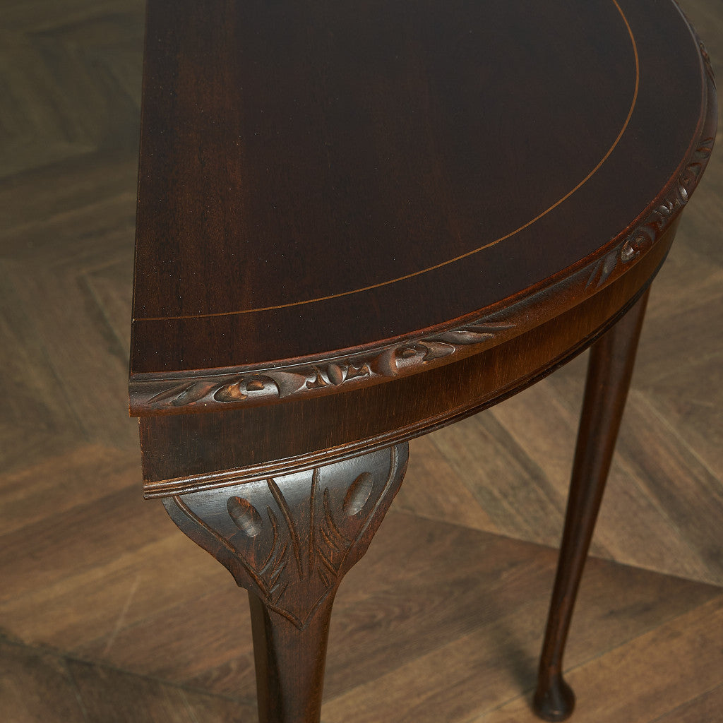 英国製 ハーフムーンテーブル