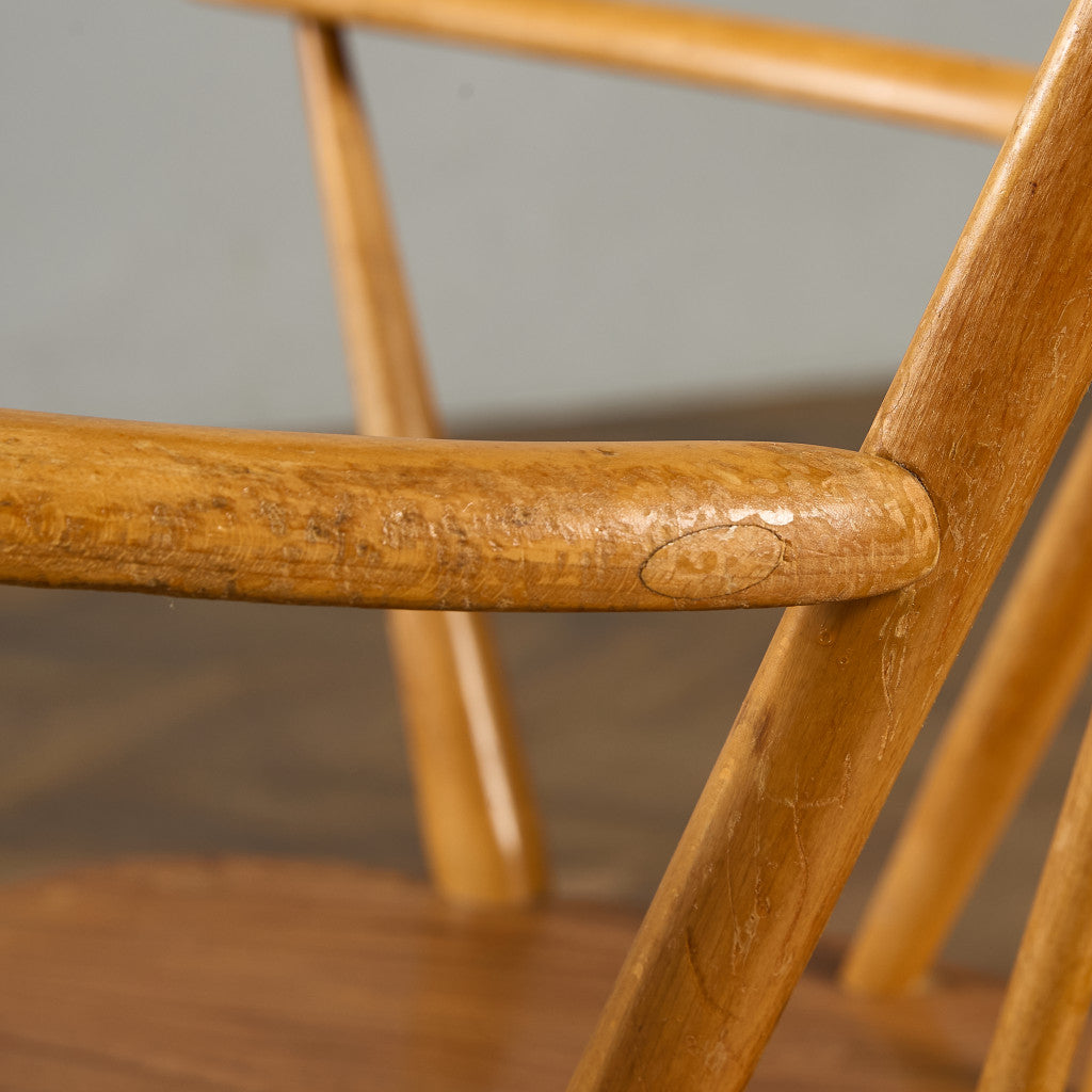 アーコール ERCOL ヴィンテージ クエーカー アームチェア ネイビーブルーラベル #89764