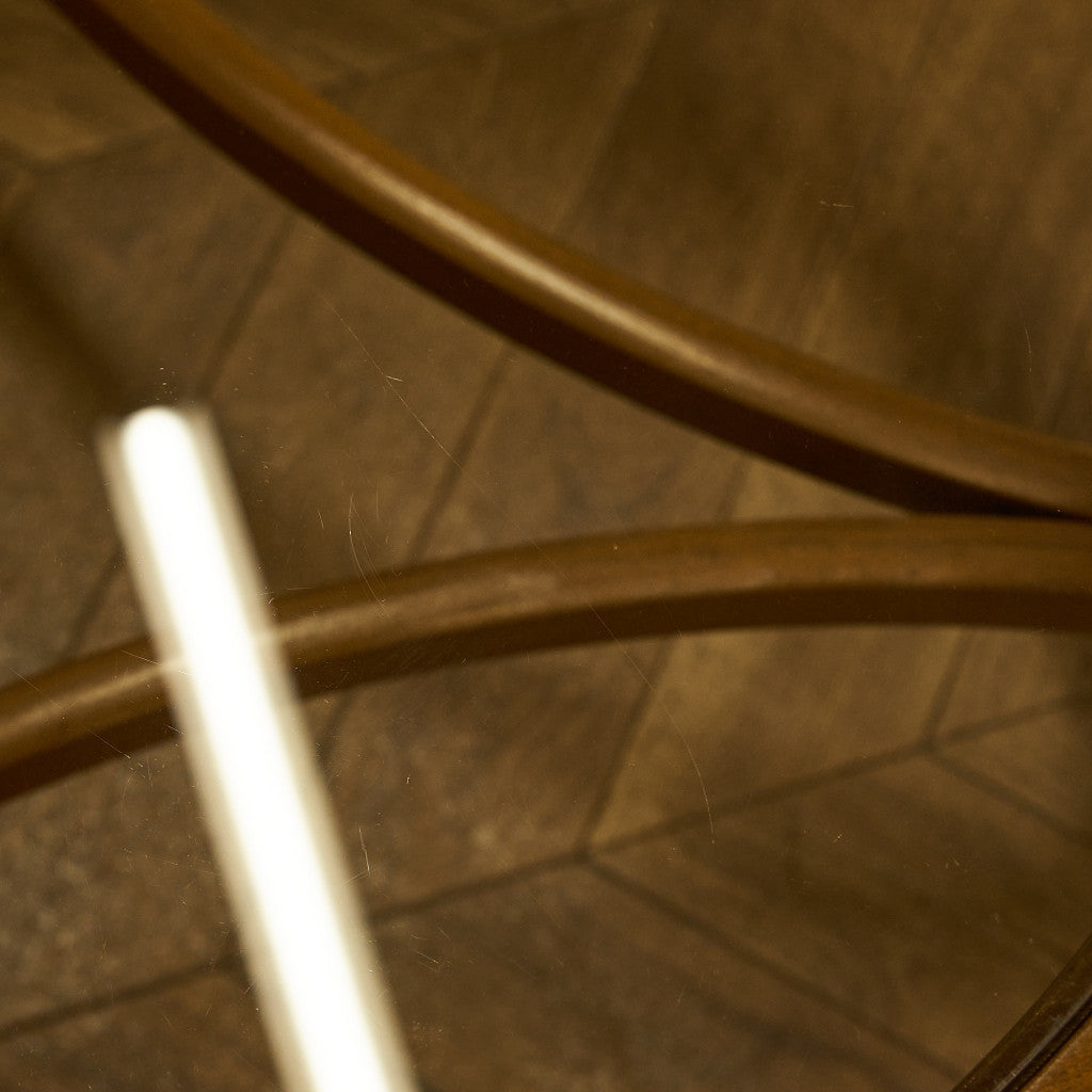 ヴィンテージ トライアングル ガラストップ テーブル