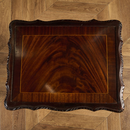 英国 クラシック ガラストップ ネストテーブル