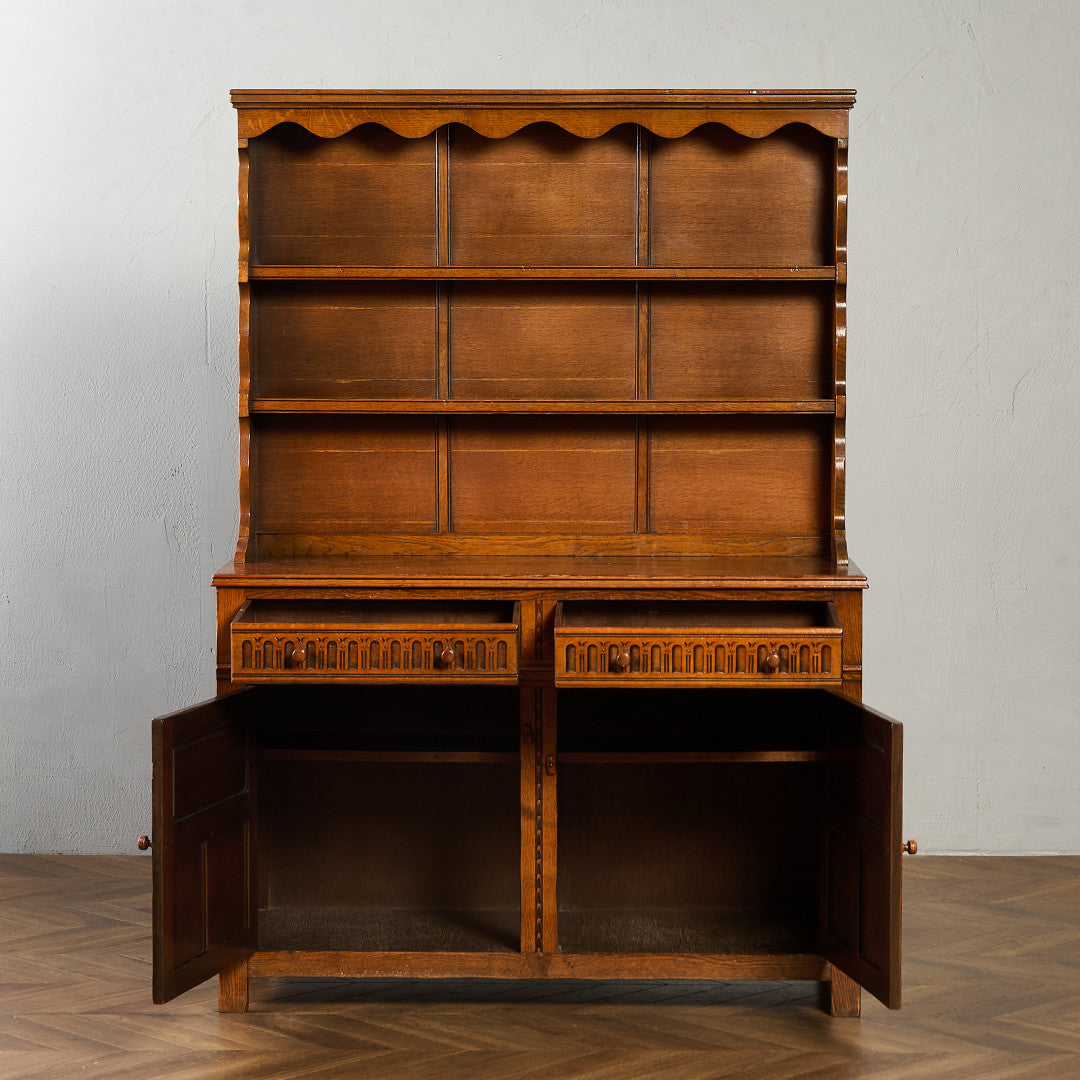 Pratts オーク材 ウェルシュドレッサー カップボード