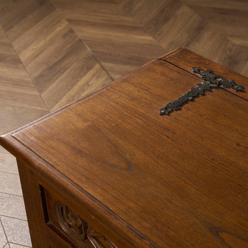 英国 クラシック オーク ブランケットボックス