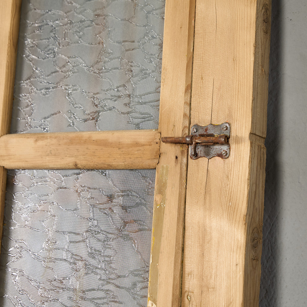 英国 アンティーク 両開き 鉄格子 ウッド ドア 2点セット