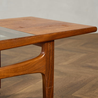 ロングジョン ヴィンテージ ガラストップ コーヒーテーブル