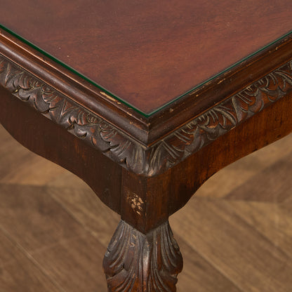 英国 クラシック ガラストップ ネストテーブル