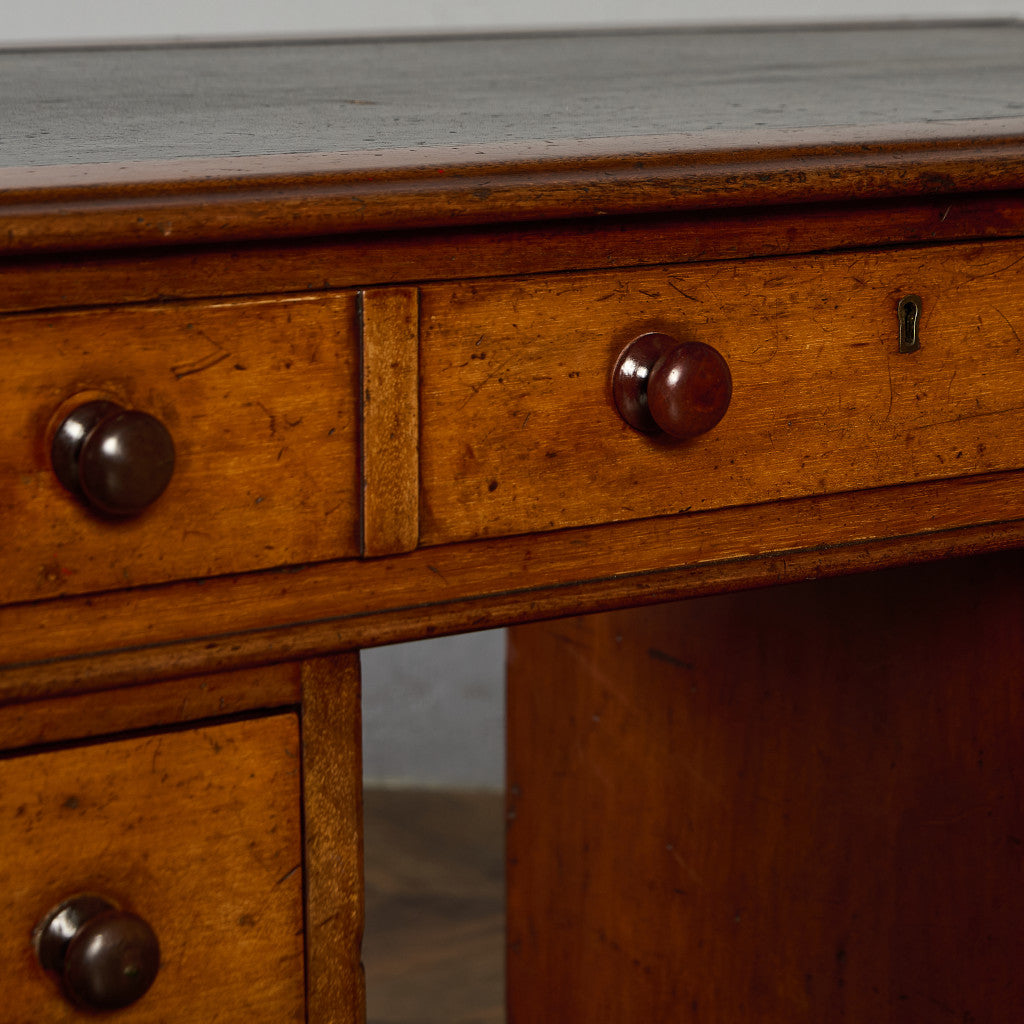 英国 アンティーク 両袖 デスク