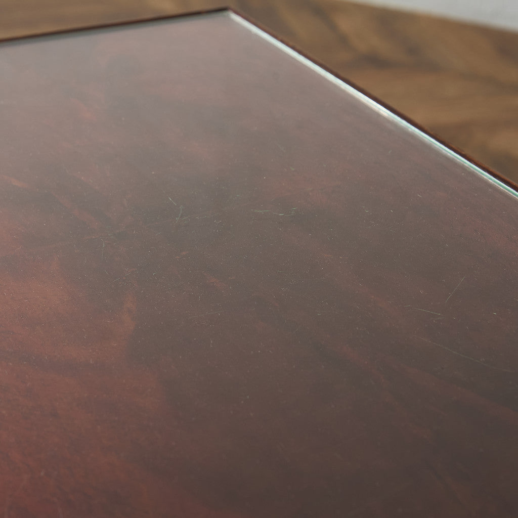 英国 クラシック ガラストップ ネストテーブル