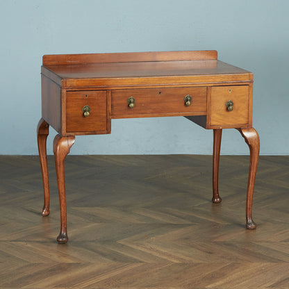 Antique British walnut double-sided desk #82058