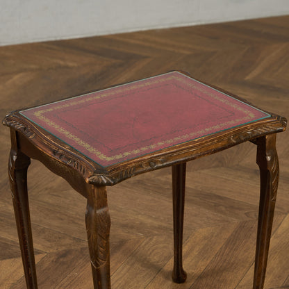 英国 クラシック ガラストップ ネストテーブル