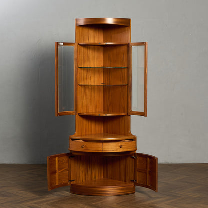 ネイサン Nathan 十字扉 ヴィンテージ トール コーナーキャビネット #95517