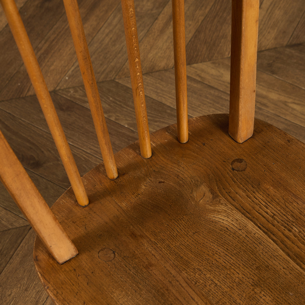 ヴィンテージ 4本 スポーク フープバックチェア ネイビーブルーラベル