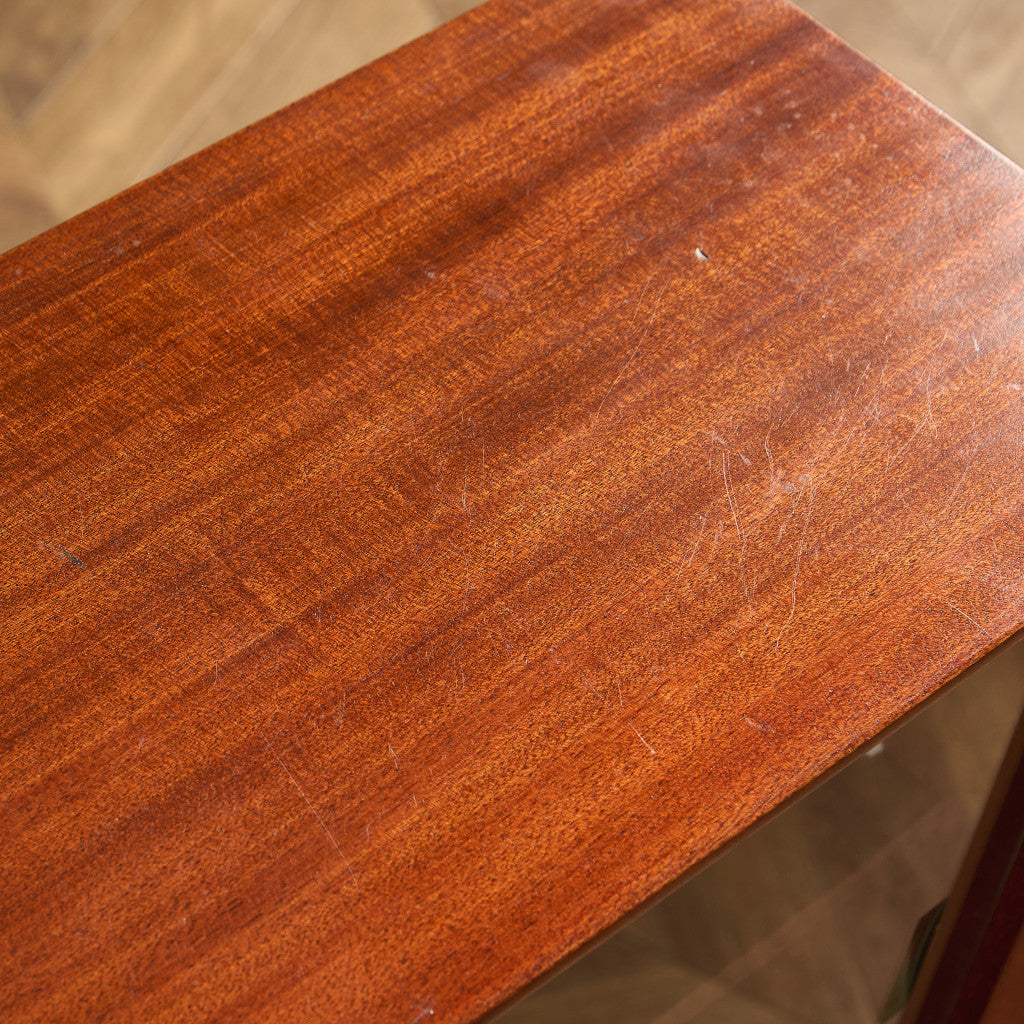 英国 ヴィンテージ ガラス キャビネット