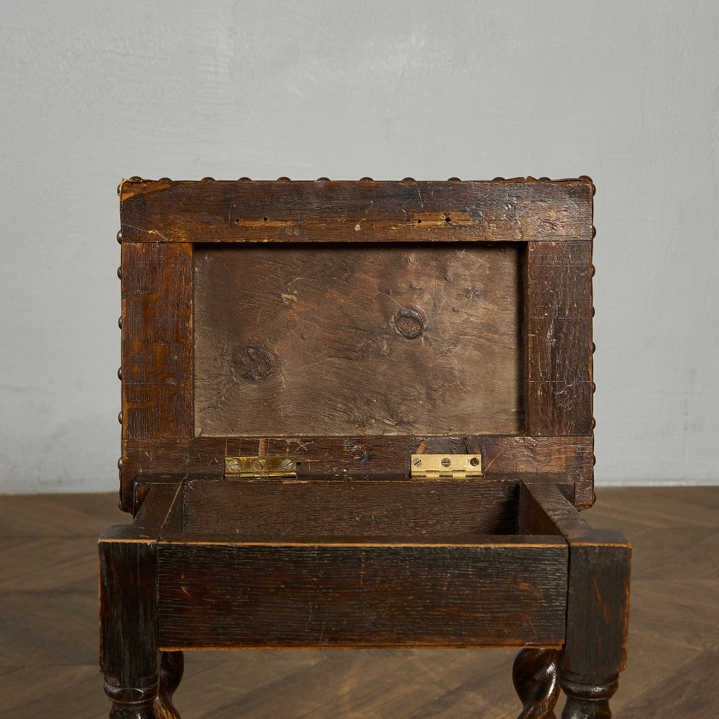 英国 クラシック 収納付 スツール #90015