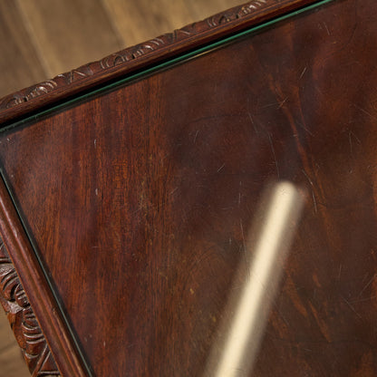 英国 クラシック ガラストップ ネストテーブル