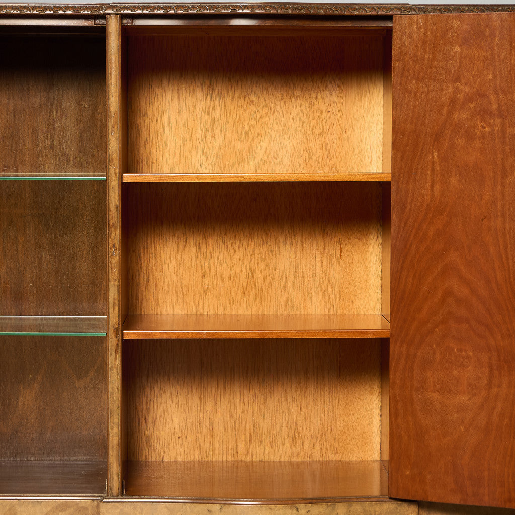 英国 クラシック ウォールナット ブックケース 食器棚