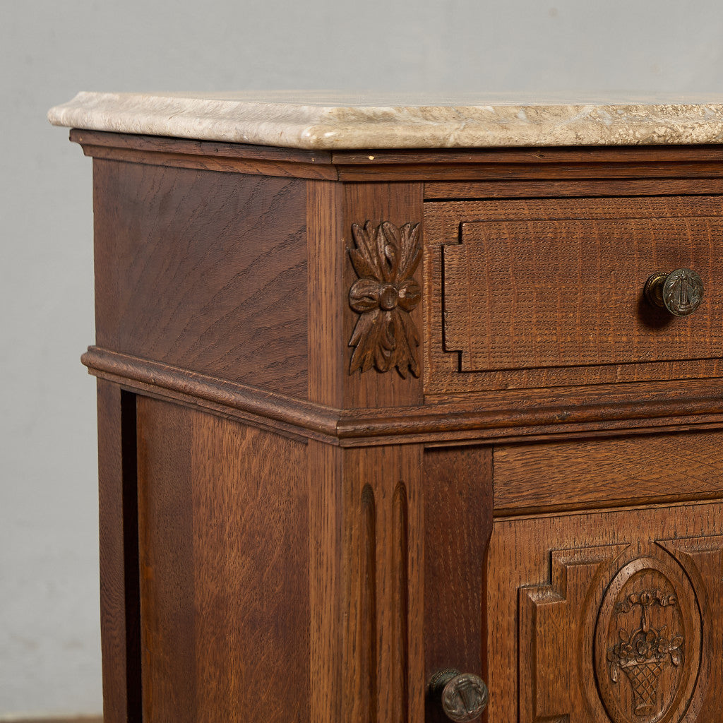 英国 クラシック 大理石 サイドキャビネット #96618