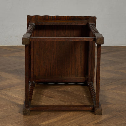 英国 クラシック オーク材 サイドテーブル