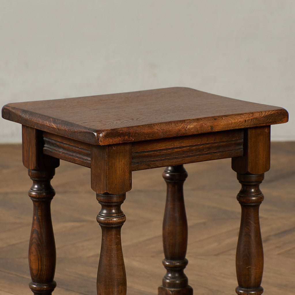 英国 クラシック オーク材 ネストテーブル