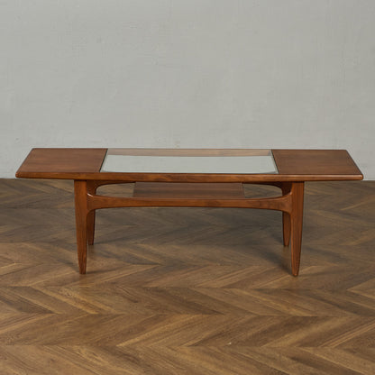 ロングジョン ヴィンテージ ガラストップ コーヒーテーブル