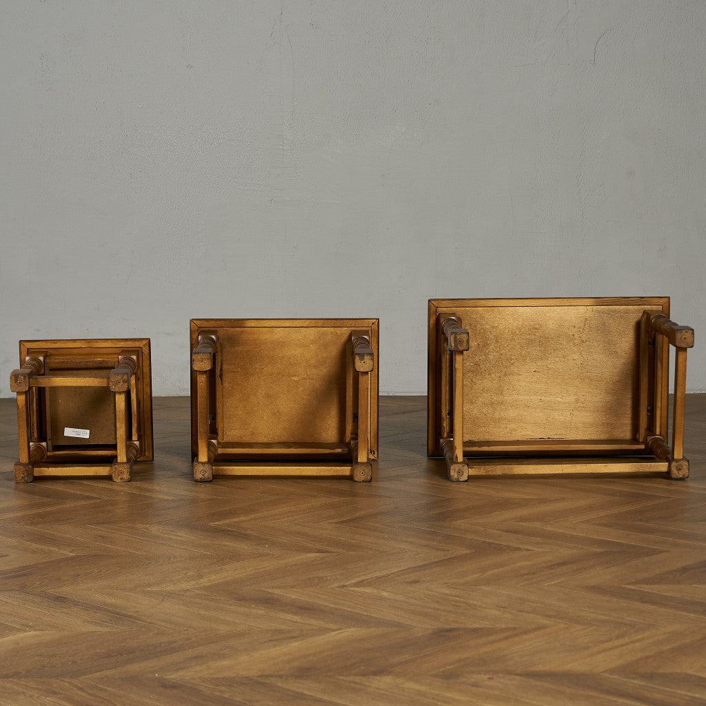 英国 クラシック オーク材 ネストテーブル #89838