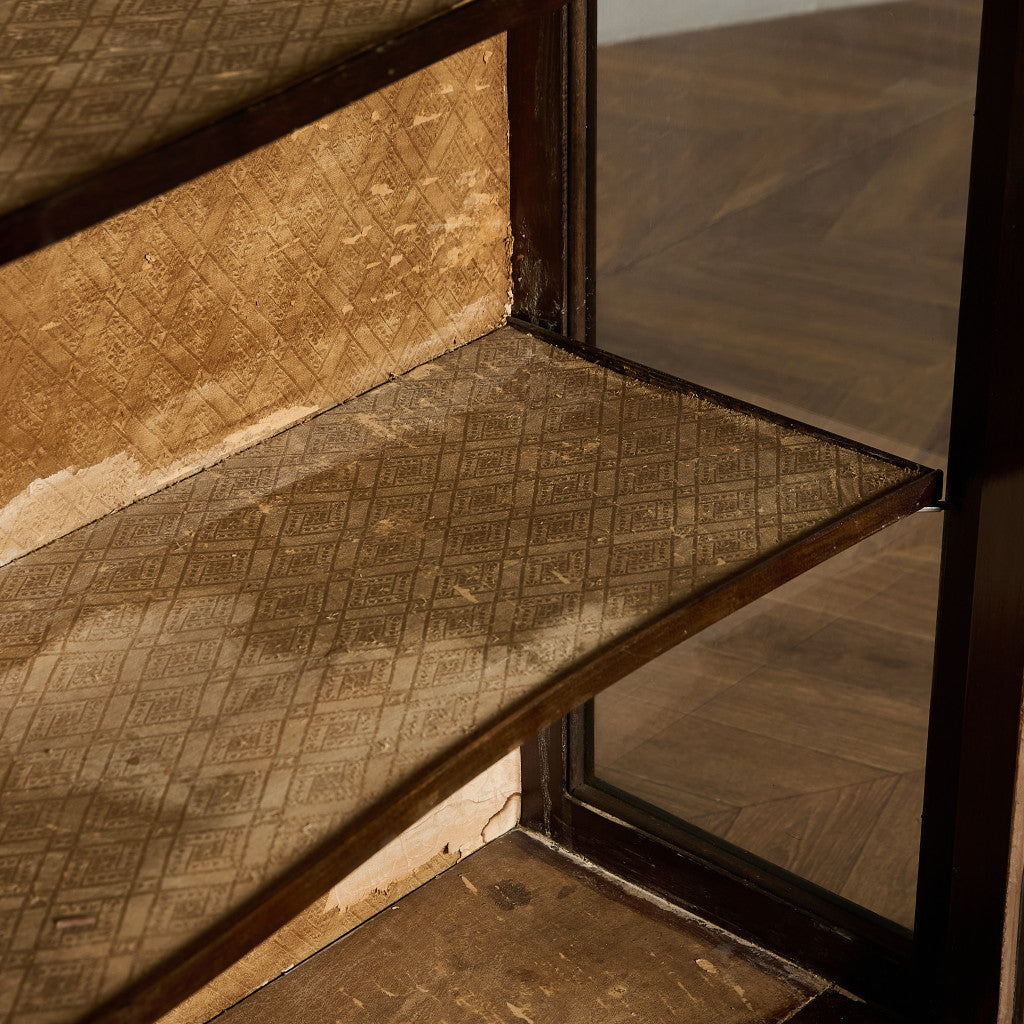 英国 クラシック ディスプレイ ガラス キャビネット