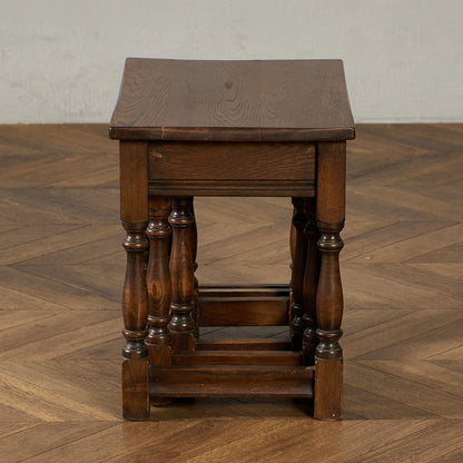 英国 クラシック オーク材 ネストテーブル