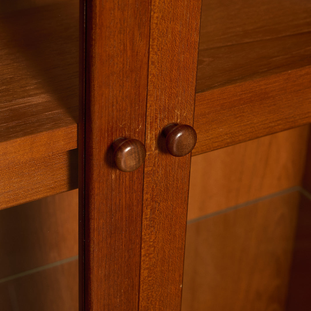 Fresco ガラス ブックケース カスタム アイアン ヘアピンレッグ