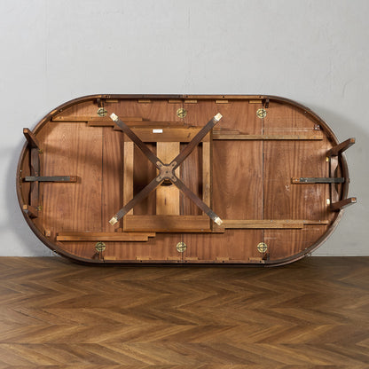 英国 クラシック エクステンション ラウンド ロング ダイニングテーブル