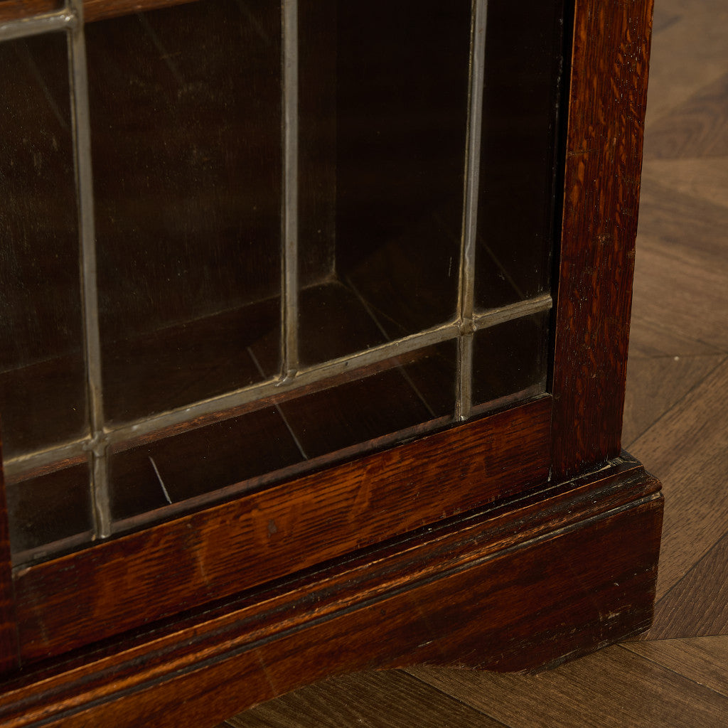 英国 クラシック オーク材 ブックケース 食器棚