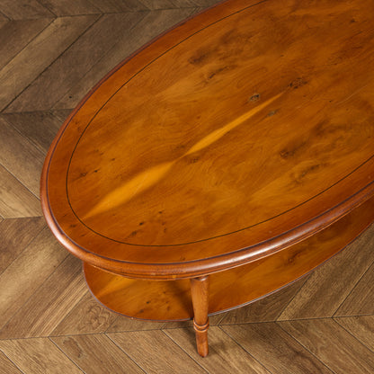 英国 クラシック オーバル センターテーブル コーヒーテーブル #90167