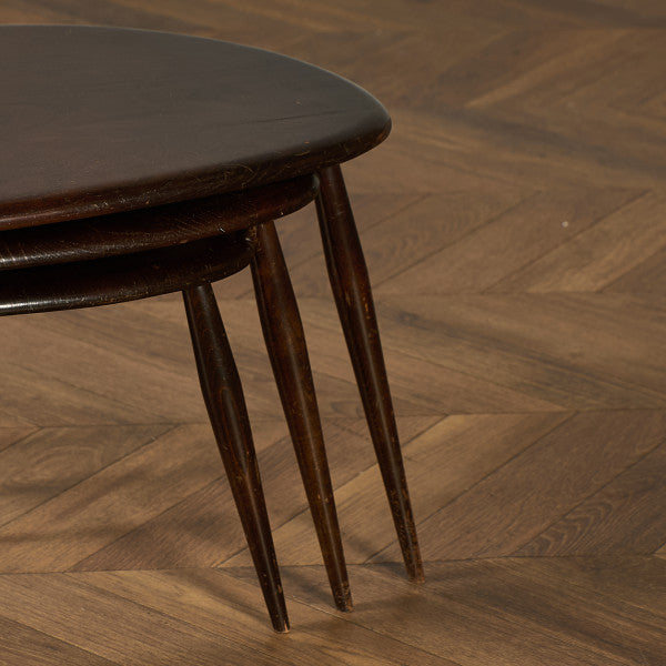 ヴィンテージ ネストテーブル ぺブルテーブル ブルーラベル